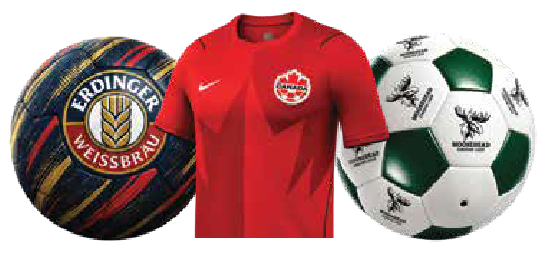 Limited Edition Prize Giveways. Official Canada Jersey, Soccer Balls