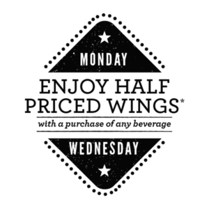 Monday half priced wings